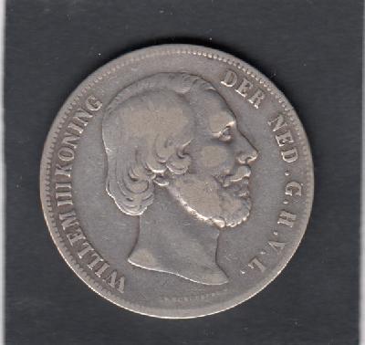 Beschrijving: 2 1/2 Gulden WILLEM III